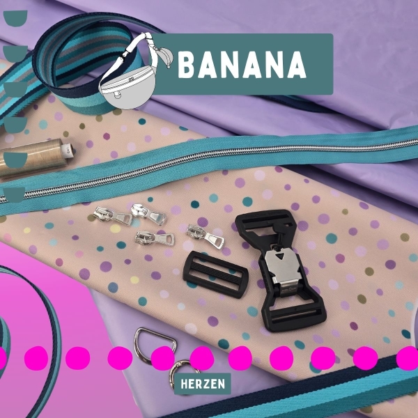 Materialpaket Dots "Banana" 4 Größen
